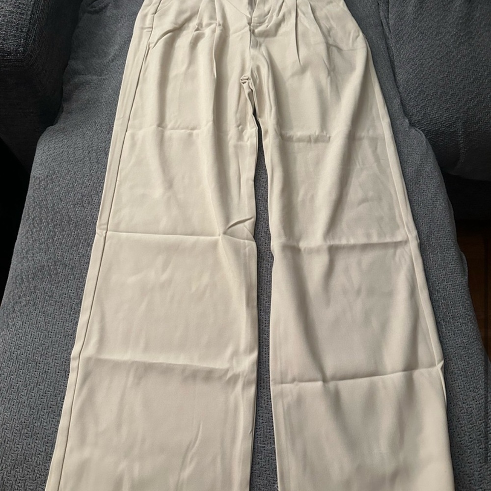 Wide Leg Tailored Pants - beige - Picture 4 of 4